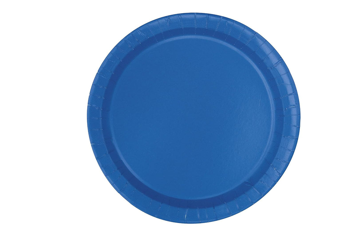 Unique Industries, Cake Paper Plates, 20 Pieces - Royal Blue