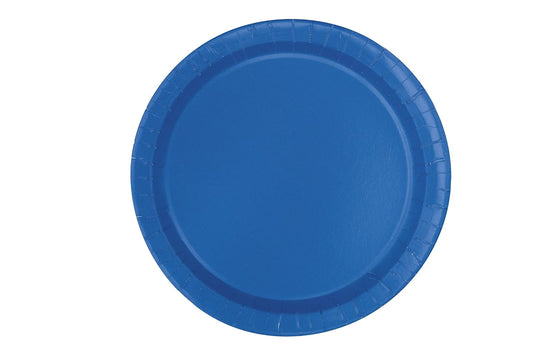 Unique Industries, Cake Paper Plates, 20 Pieces - Royal Blue