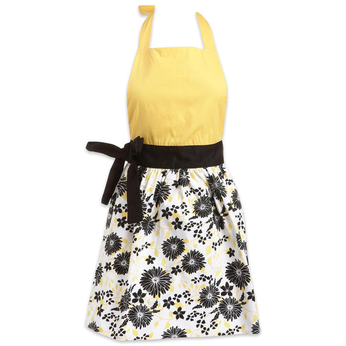 DII Apron, One Size Fits Most, Black Daisy