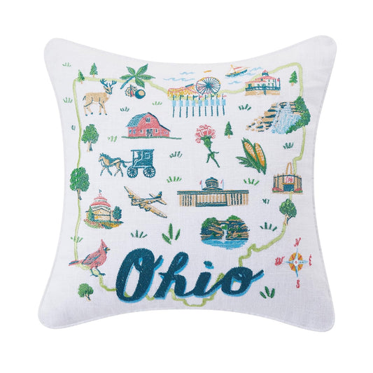 Peking Handicraft Pillow, 14" x 14", Multicolor