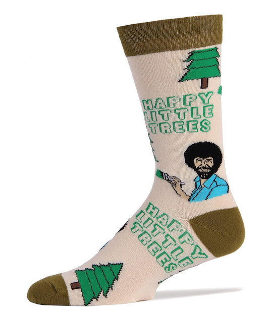 Oooh Yeah Socks Funny Socks for Men, Oooh Yeah Fun Novelty Crew Exclusive Socks for Bob Ross, Christmas Socks, Dress Cotton Socks