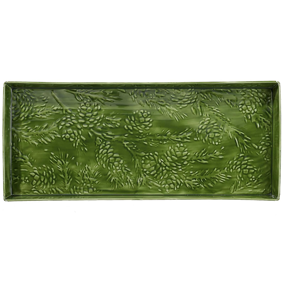 Home Furnishings By Larry Traverso Tray, 30" x 13" x 2", Pine Branch Design, For