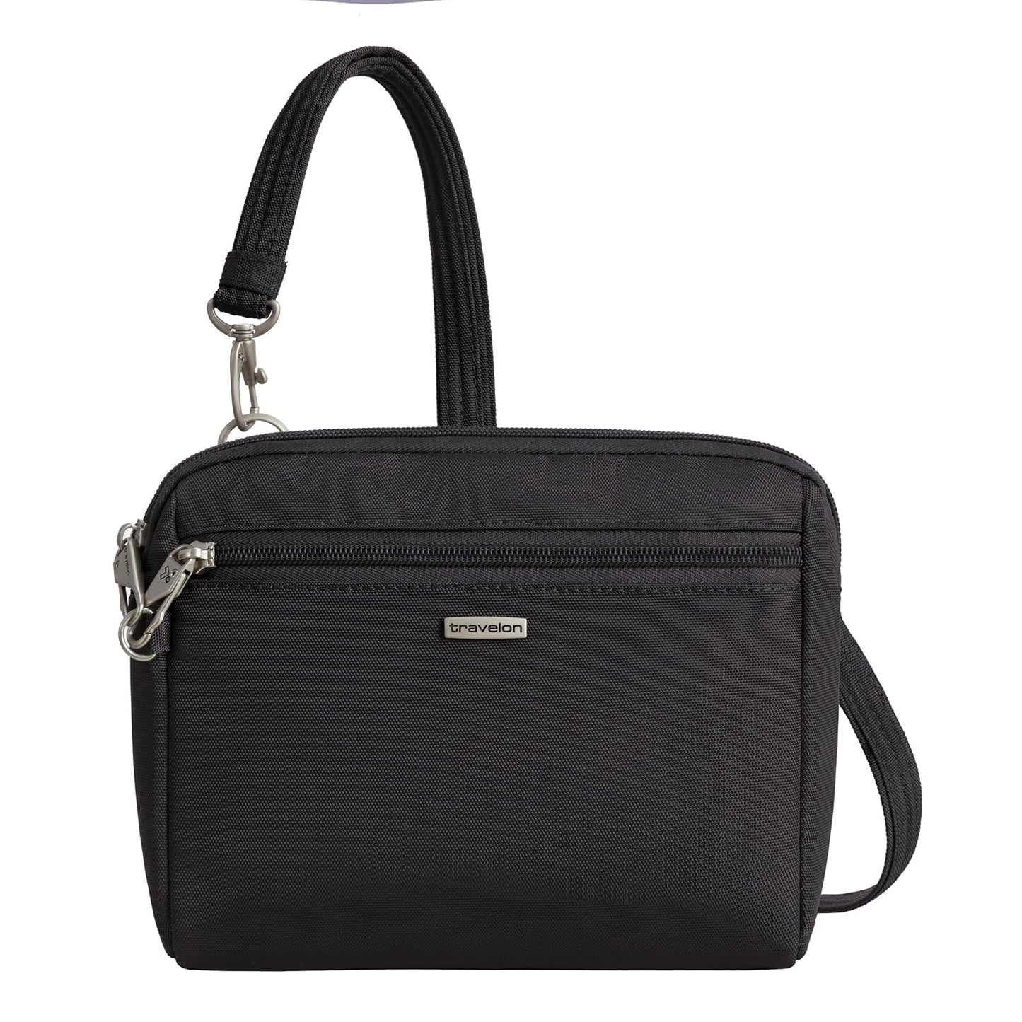Travelon Women's Classic Convertible Crossbody & Waist Pack Cross Body Bag, Black, One Size