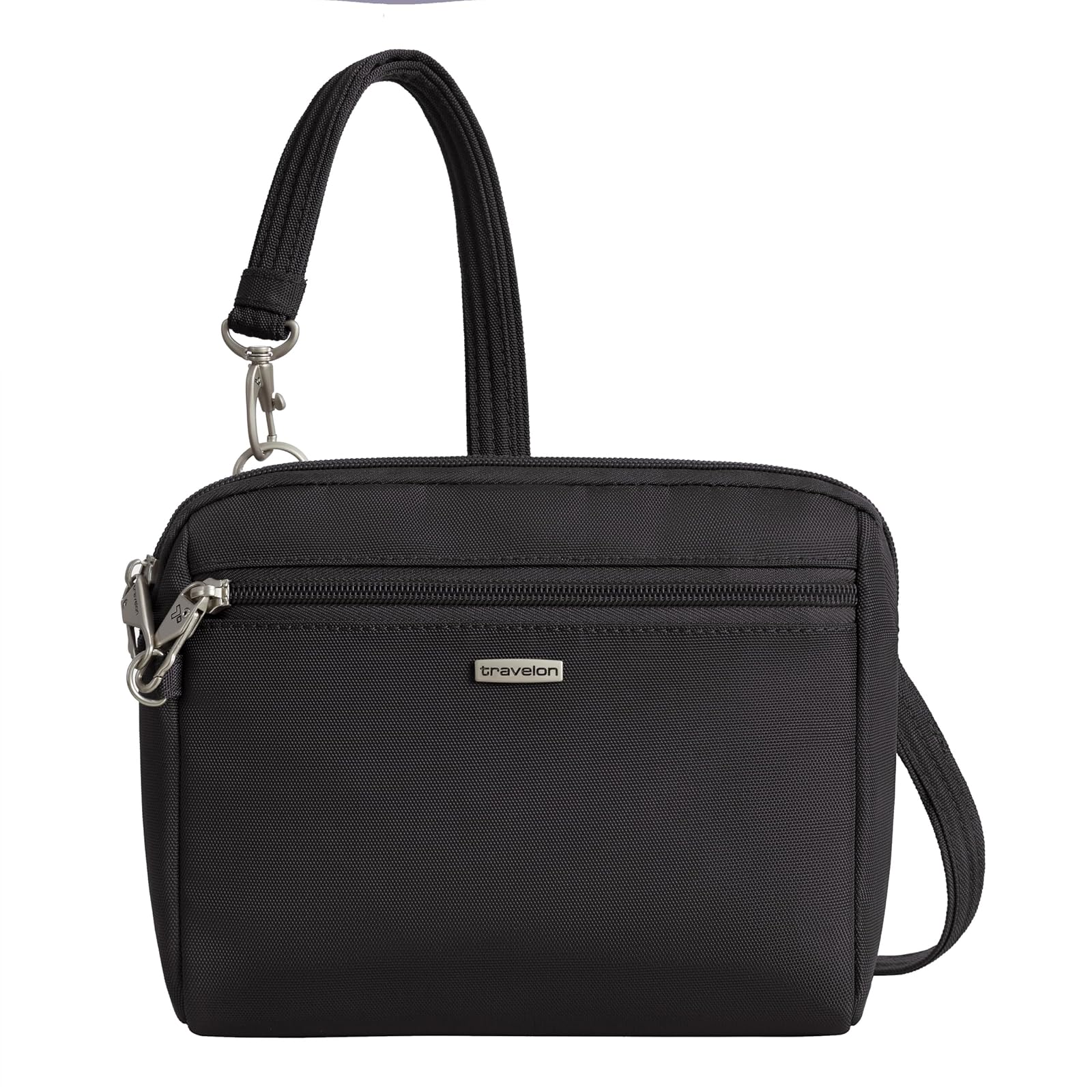 Travelon Women's Classic Convertible Crossbody & Waist Pack Cross Body Bag, Black, One Size