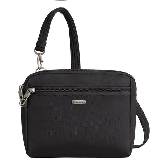 Travelon Women's Classic Convertible Crossbody & Waist Pack Cross Body Bag, Black, One Size