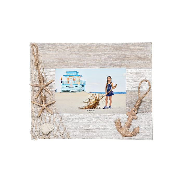 Beachcombers Picture Frame, 6.7in. x 0.8in. x 8.1, Brown
