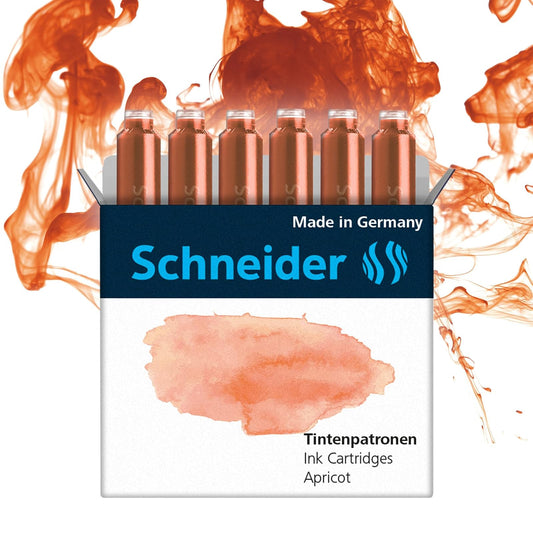 Rediform SCHNEIDER INK CARTRIDGE PASTEL, 6 CARTRIDGES/BOX, APRICOT (166117)