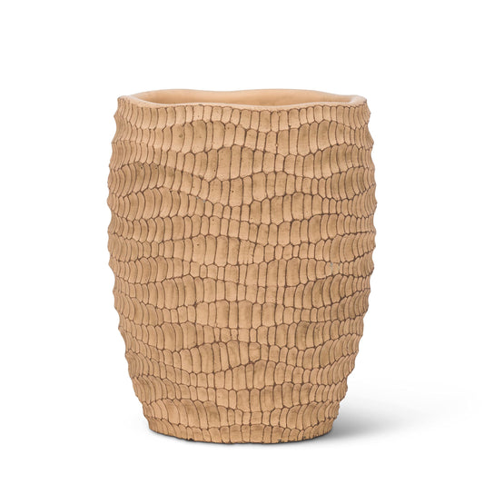 Abbott Collection Home Small Ridged Tall Vase/Planter