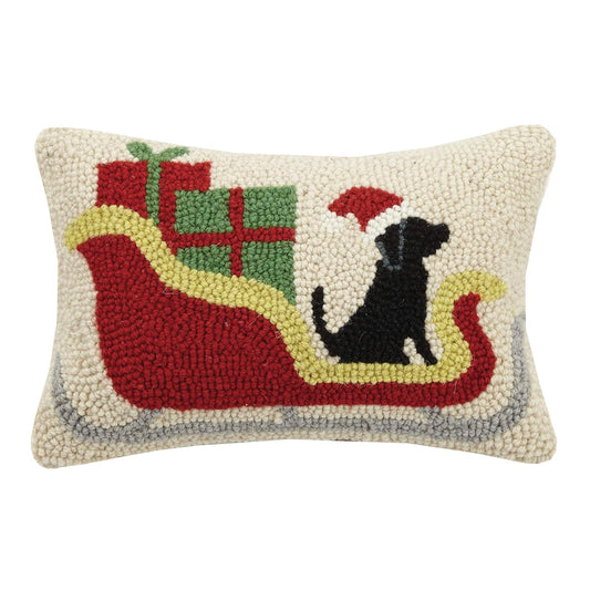 Peking Handicraft Pillow, 8" x 12" x 5", Black