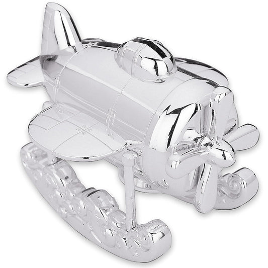 Reed & Barton Silver Plate Airplane Bank