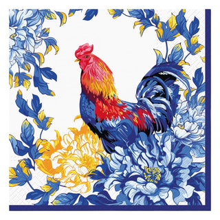 Abbott Collection Disposable Napkin, Blue/White