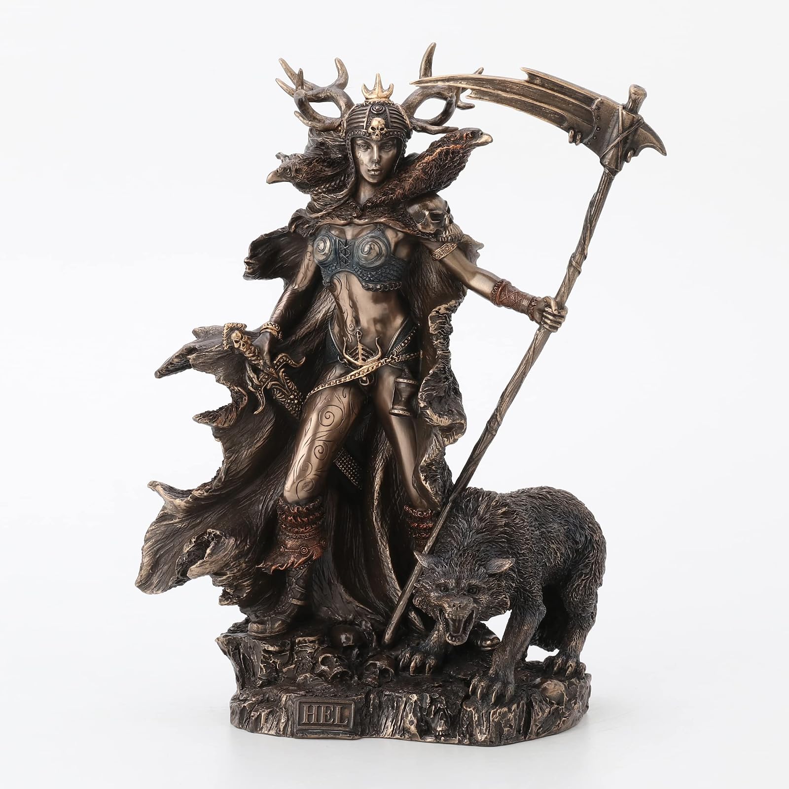Unicorn Studio Veronese Design 10.4 Inch Hel Norse Goddess of Underworld Antique Bronze Sculpture