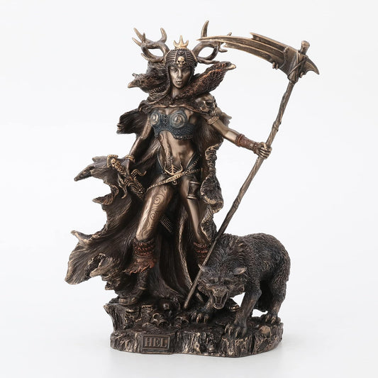 Unicorn Studio Veronese Design 10.4 Inch Hel Norse Goddess of Underworld Antique Bronze Sculpture