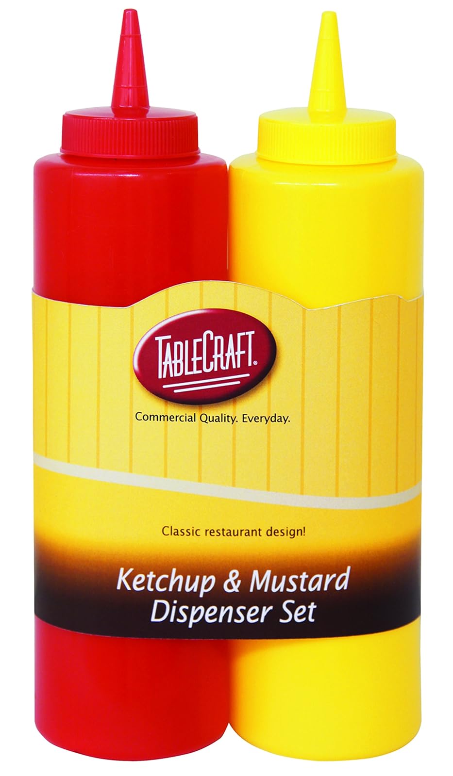 TableCraft 112KM Nostalgia 2-Piece Ketchup and Mustard Dispenser Set 12-Ounce