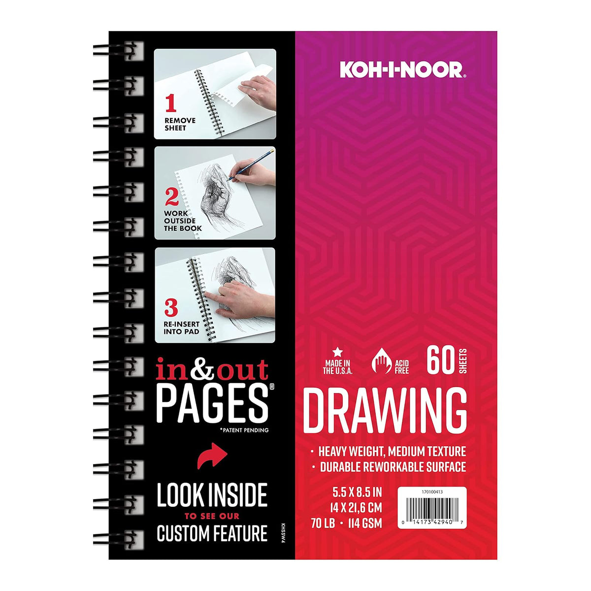 Koh-I-Noor Art Media Paper, 5.5 x 8.5 inches, White