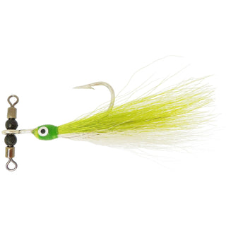Thundermist Lure Company Fishing Hook, Medium/5 x 6, Chartreuse/White