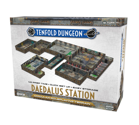 Gale Force Nine Tenfold Dungeon Daedalus Station Modular Roleplaying Terrain Set with Quick Setup and 1 x 1-Inch Scale