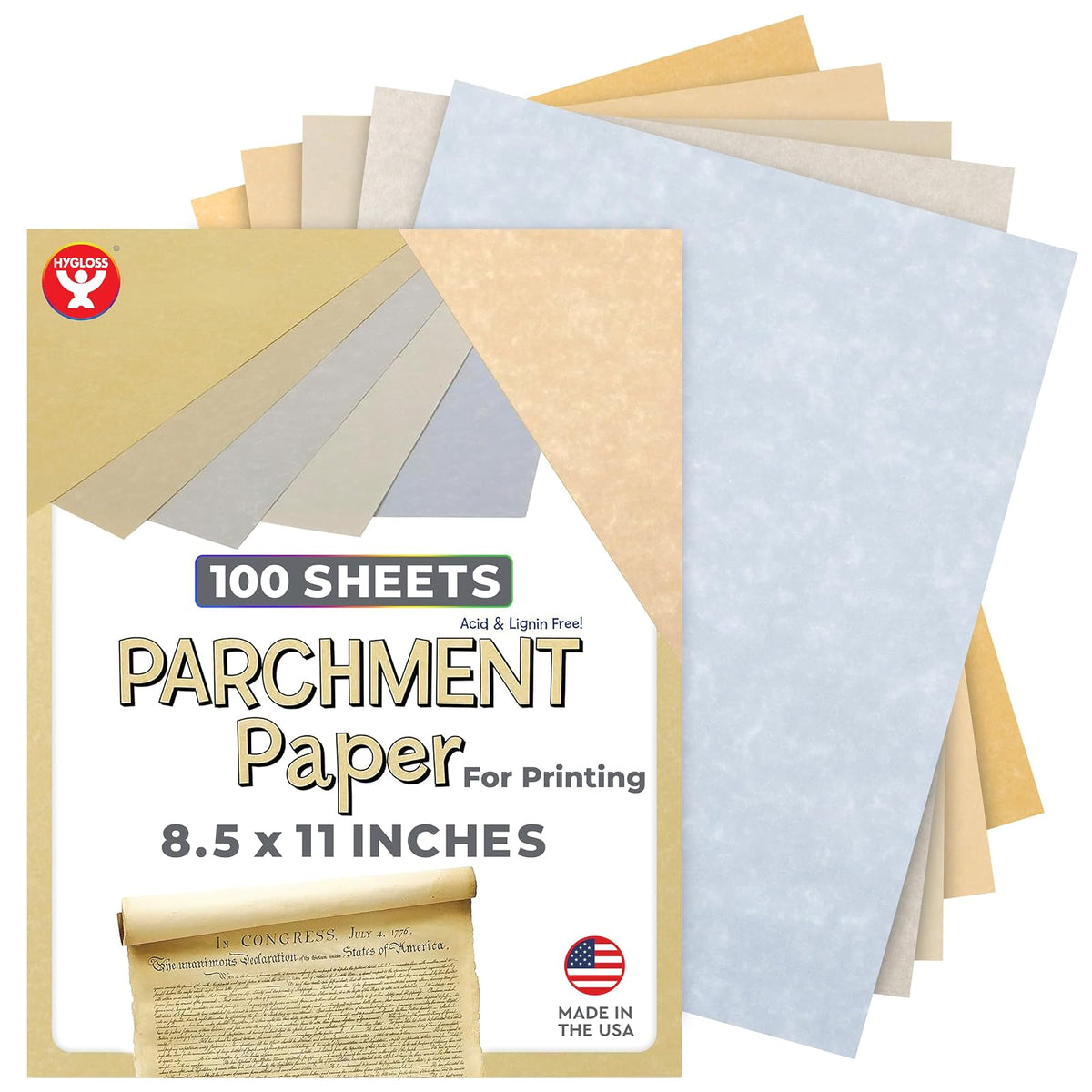Hygloss Art Media Paper, 100 Sheets, Assorted Colors