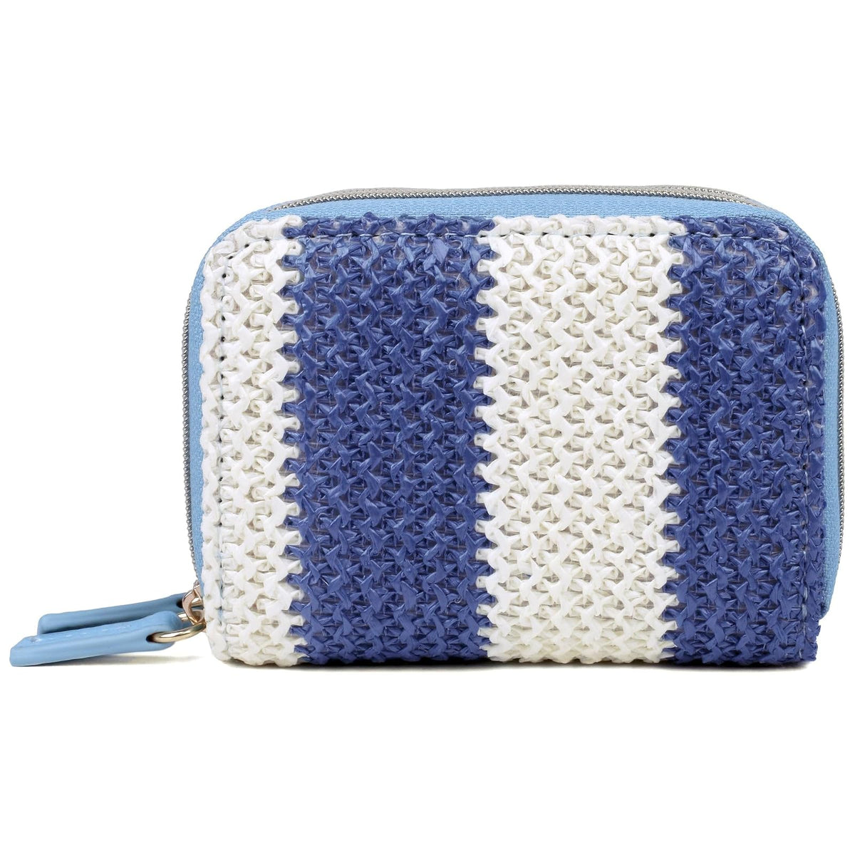 Julia Buxton USA Wallet, One Size, Striped Straw Ocean Blue