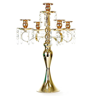 allgala Candle Holder, 19" H x 13" L x 13" W, 18" 5arm Gold
