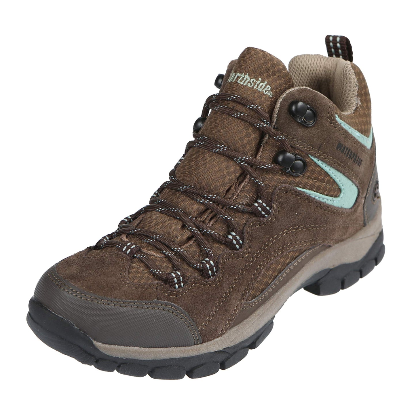 Northside Women's Pioneer Waterproof Hiking Boot, Dark Brown/Sage, 7 Medium US
