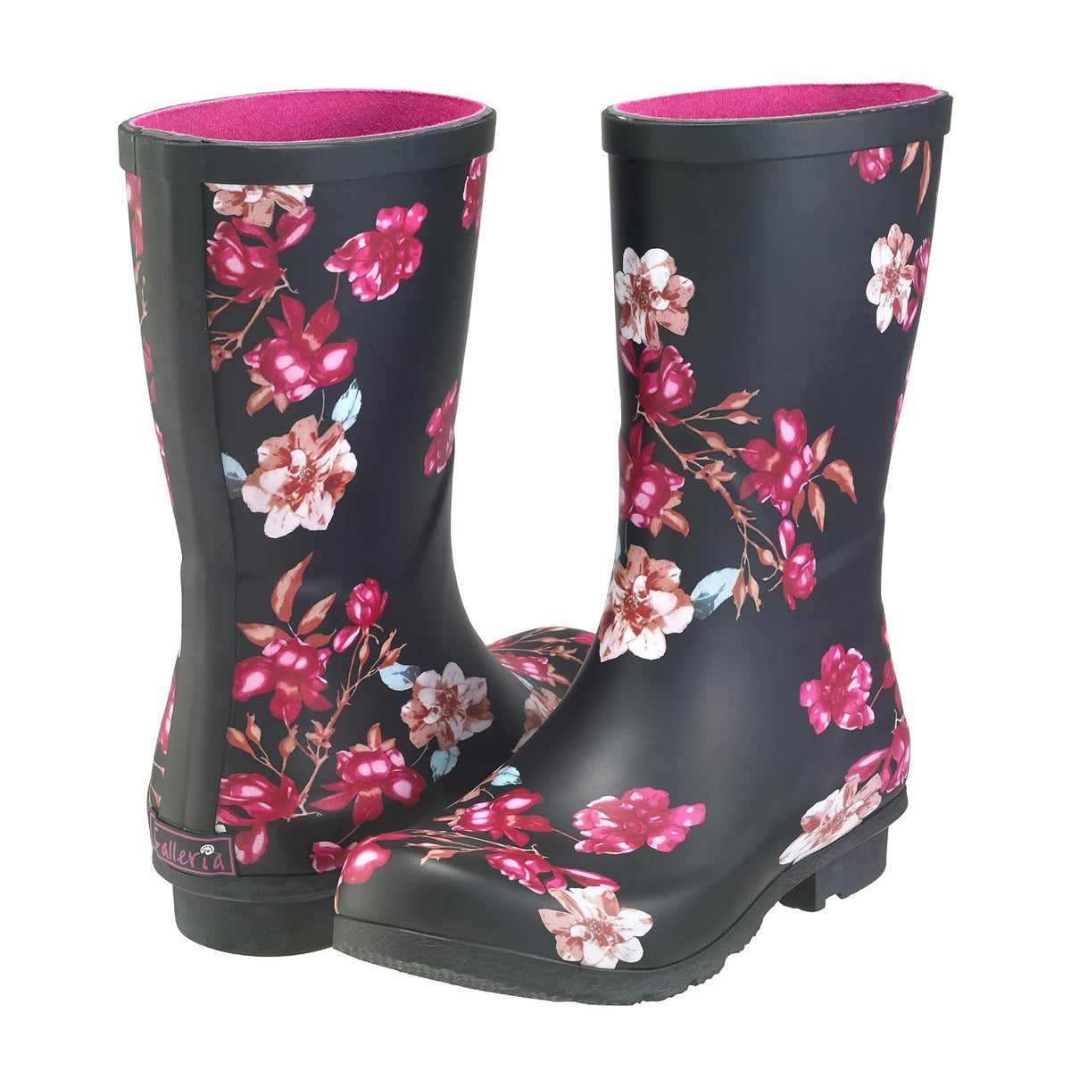 Galleria Enterprises Boot, 8, Black-botanical