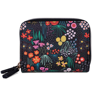 Julia Buxton USA Wallet, 4.5"W x 3"H x 2"D, Painted Meadows