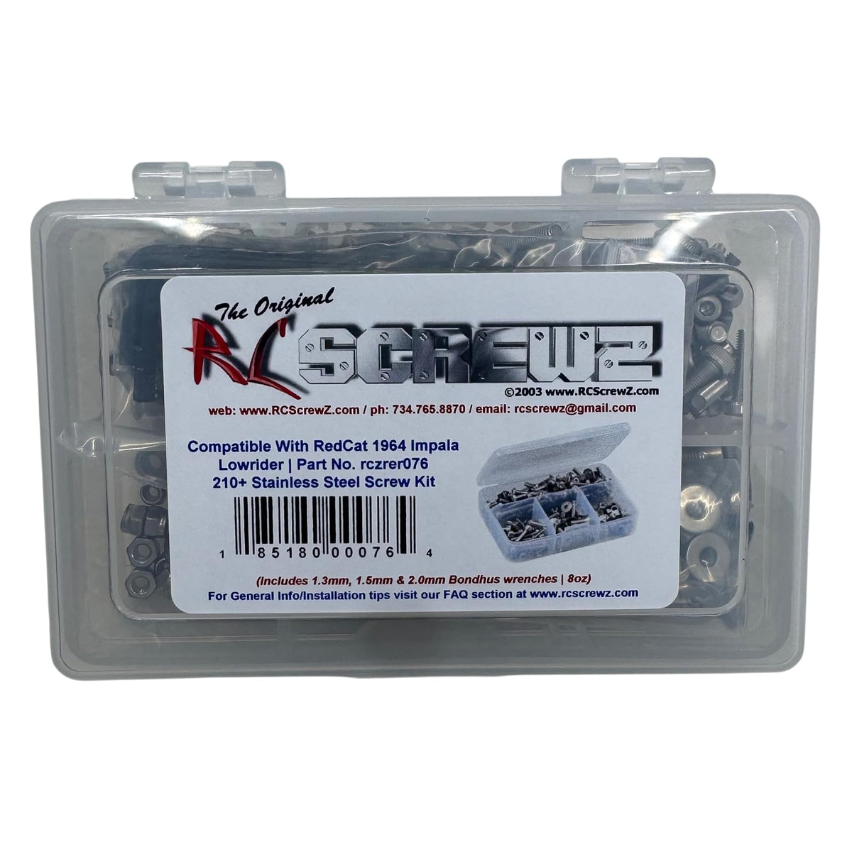 RC Screwz Screws, Medium, Silver