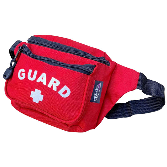 Kemp USA Kiefer Pool Equipment Lifeguard Fanny Pack with GUARD logo 10-103-RED