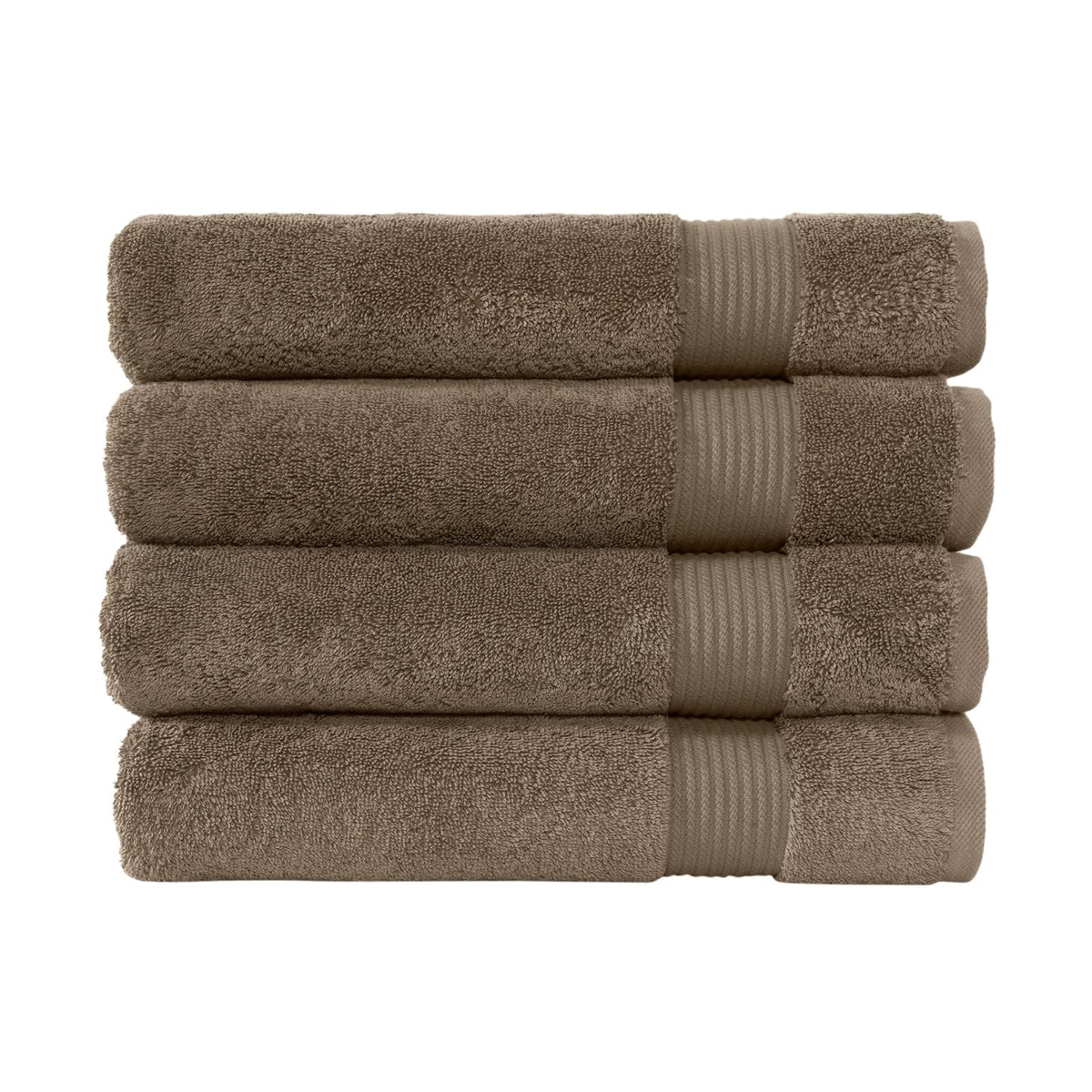 Classic Turkish Towels Towel, Bath Towels - 4 Piece Set, Deep Taupe
