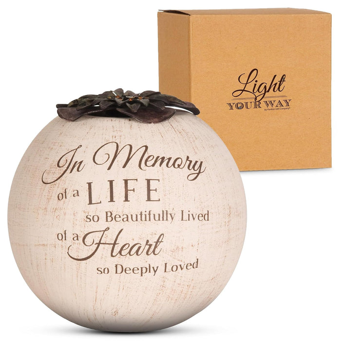 Pavilion Gift Company 19009 Light Your Way Terra Cotta Candle Holder, in Memory, 5-Inch