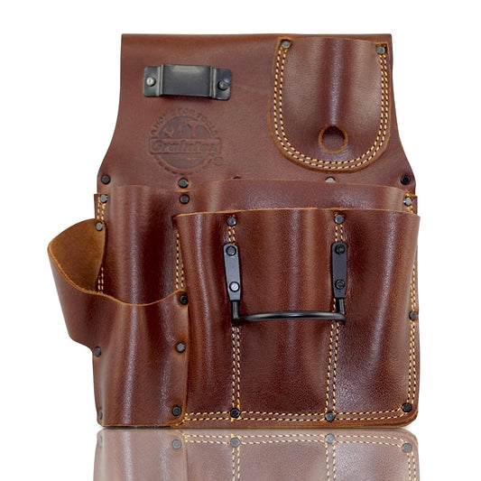Graintex AS2587 Drywall Pouch R/H Ambassador Series Leather, Chestnut Brown