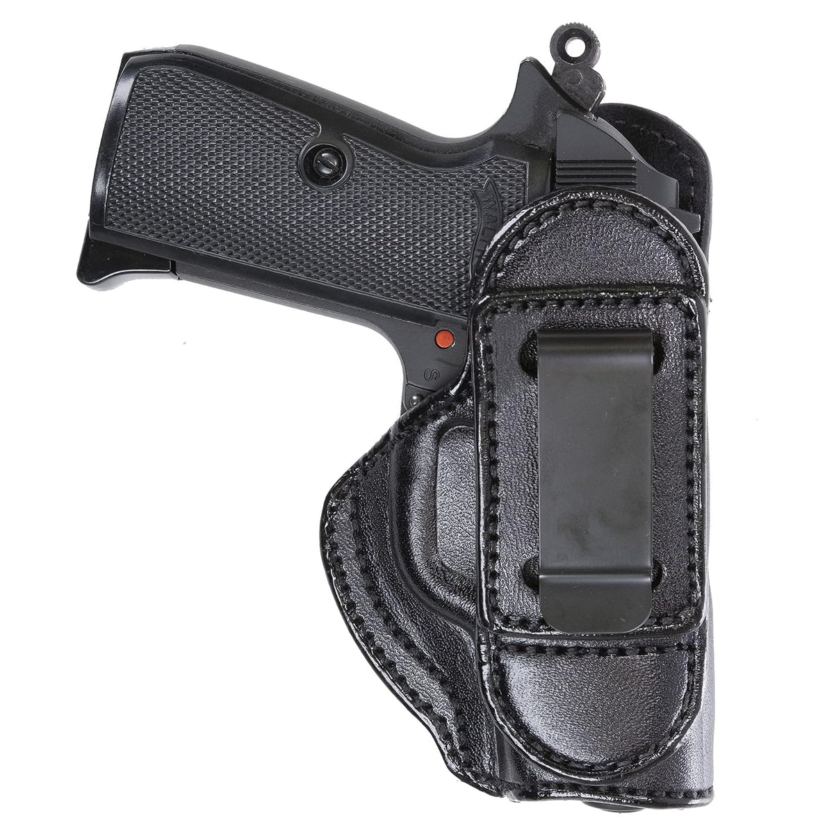 Cardini Leather USA Gun Holster, Black - Right Side (Tuckable IWB), Classic