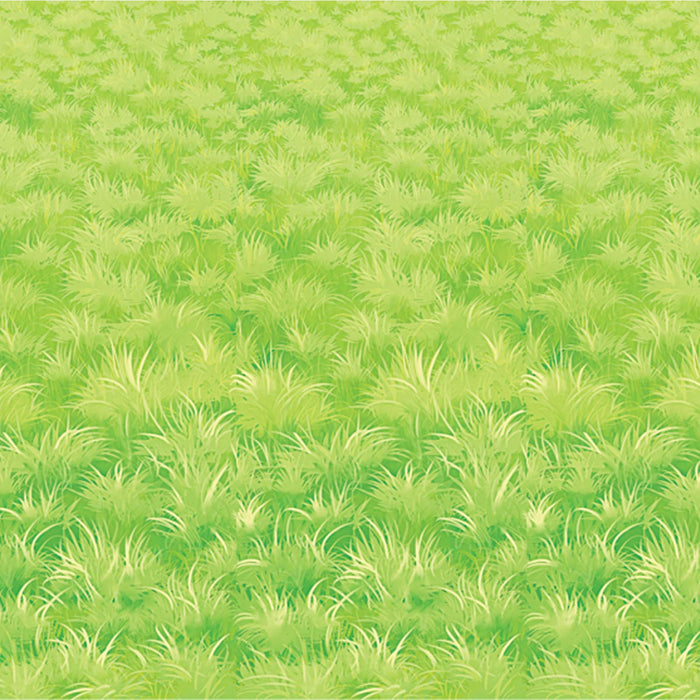 Beistle Printed Plastic Green Meadow Grass Photography Backdrop Princess Theme Decorations Birthday Party Photo Booth Background, 4' x 30'