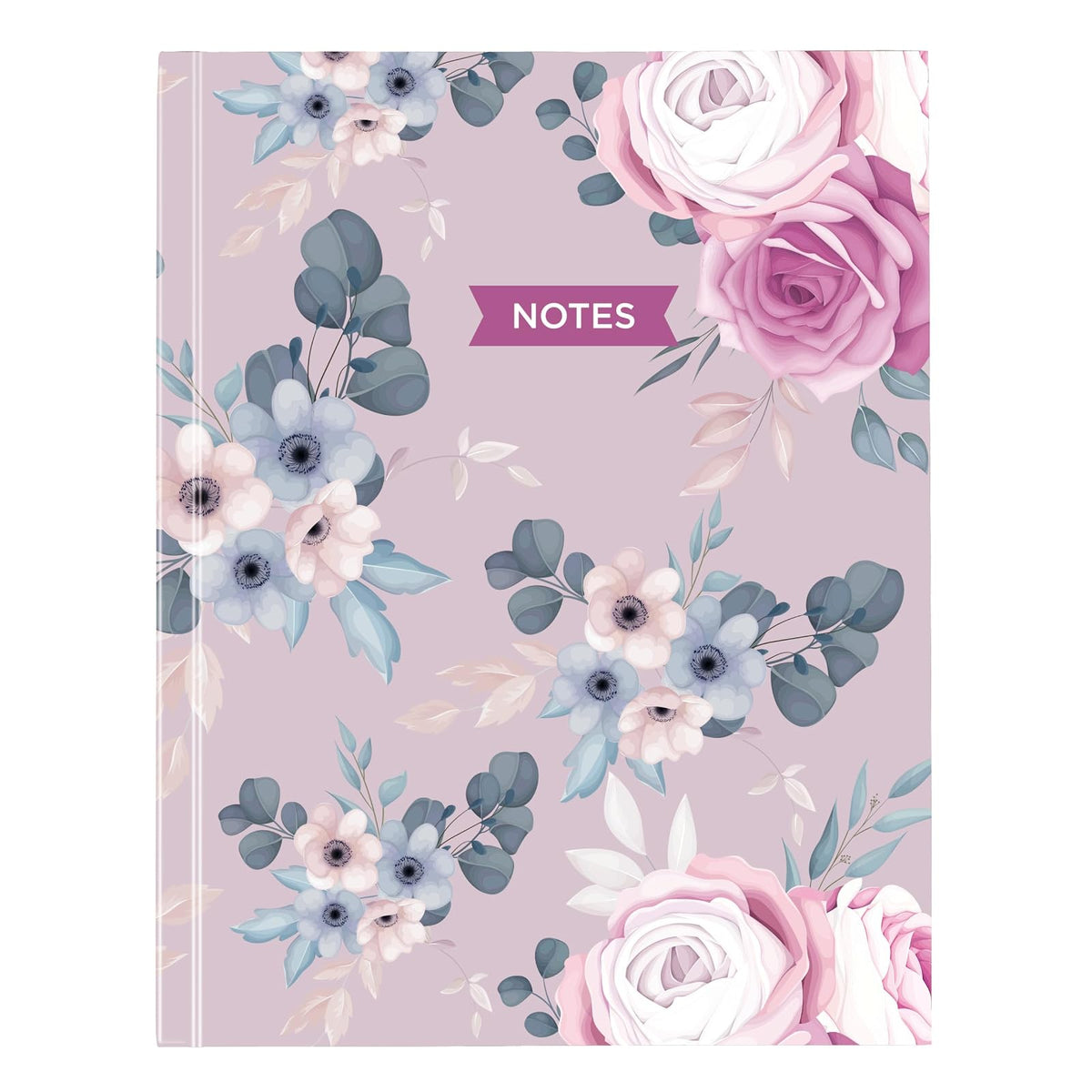 Blueline Blank Book, Lavender Floral