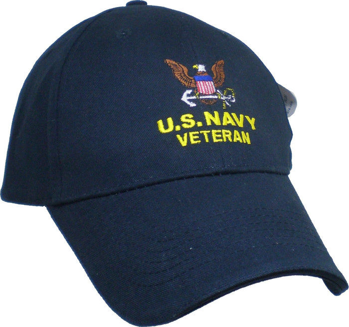 Eagle Crest US Navy Embroidered Military Cap - Navy Veteran OSFM