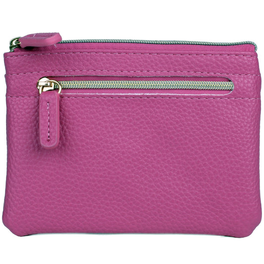Julia Buxton Solid Pebble Vegan Leather Lg. ID Coin Case