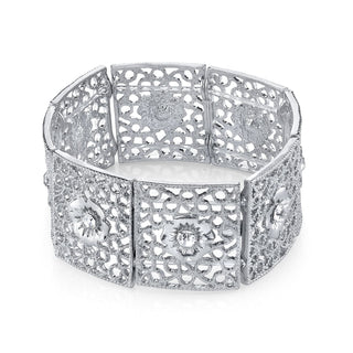 1928 Jewelry Company Bracelet, 7"L x 1"W, Silver