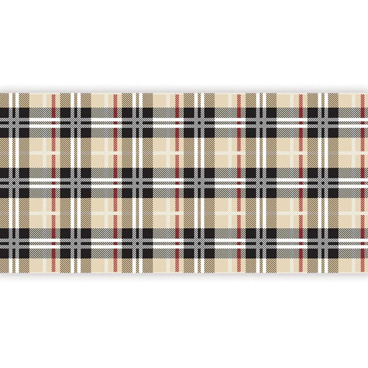 Santa Barbara Design Studio Table Runner, 25' L x 18" W, Brown Plaid