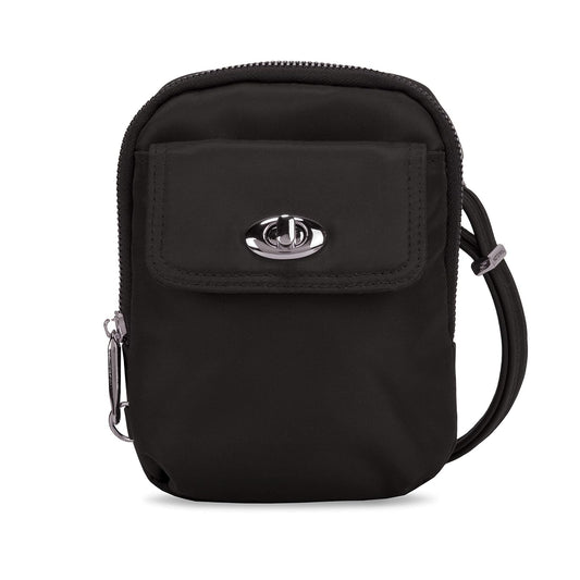 Travelon Women's Anti-Theft Tailored Crossbody Phone Pouch Cross Body Bag Onyx One Size