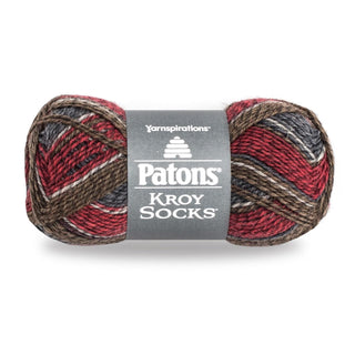 Patons Kroy Socks Yarn - (1) Gauge - 1.75 oz - Grey Brown - For Crochet, Knittin