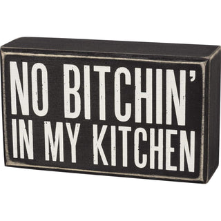 Primitives by Kathy Decorative Signage, 6x3.5 inches, Black, White