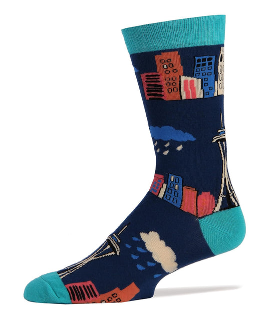 Oooh Yeah Socks Mens Novelty Funny Crew Socks Seattle