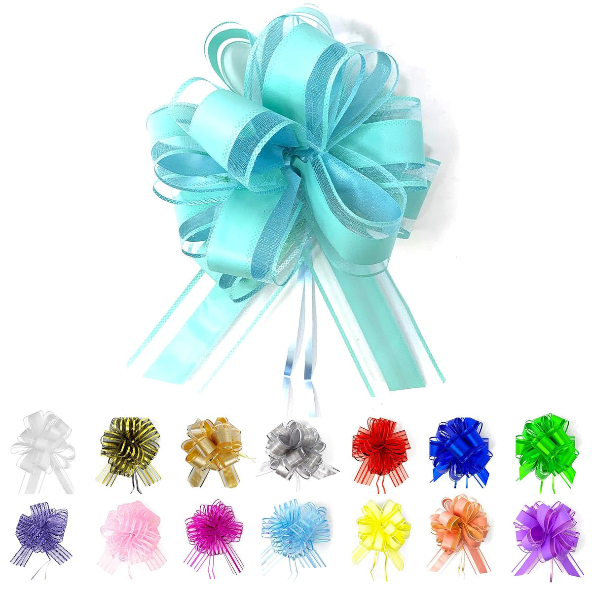 allgala Decorative Ribbon Trim, 4 Inch (Pack of 12), Turquoise