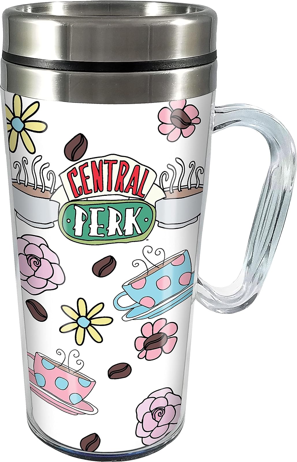 Spoontiques - Friends Central Perk - Insulated Travel Mugs - Acrylic and Stainless Steel Drink Cup