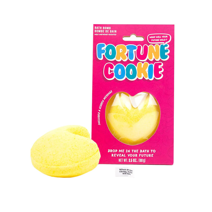 Gift Republic Fortune Cookie with Hidden Message Bath Bomb Milk and Honey Scent 100 Grams, Multicoloured