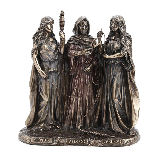 Unicorn Studio The Three Fates of Destiny Cold Cast Resin Antique Bronze Finish Greek Statue