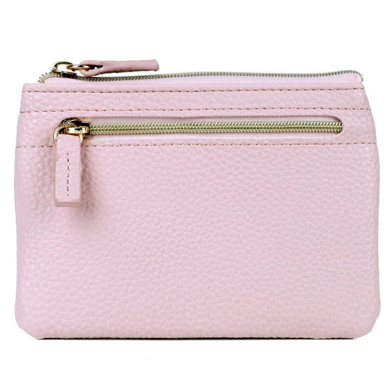 Julia Buxton Solid Pebble Vegan Leather Lg ID Coin Case