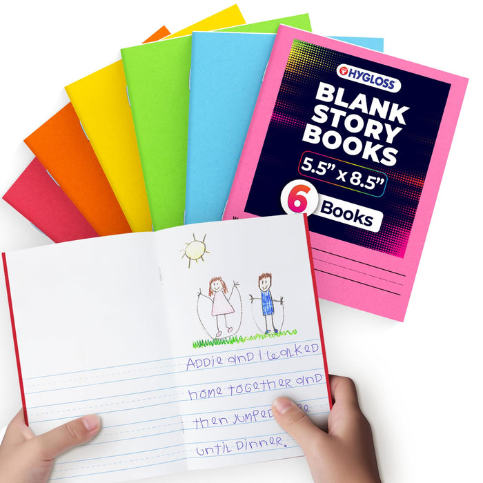 Hygloss Blank Book, 5-1/2 x 8-1/2 Inches, Assorted Colors