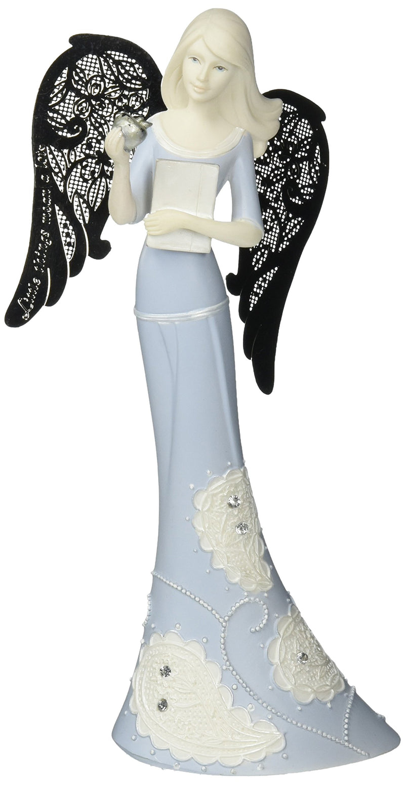 Pavilion Gift Company Teacher Angel Figurine, 6-Inch, Holding Apple and Book